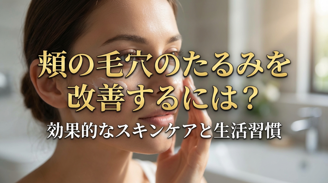頬の毛穴のたるみを改善するには?