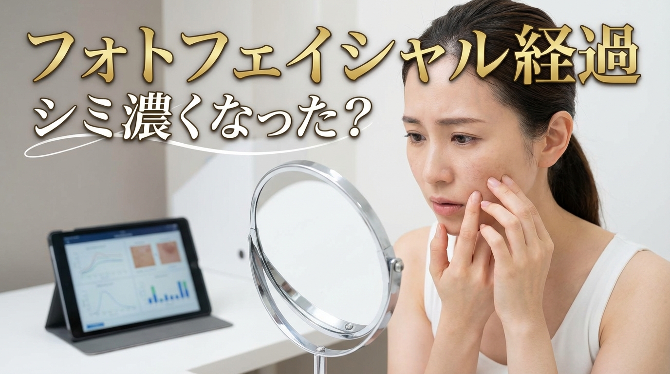フォトフェイシャル経過でシミ濃くなった?