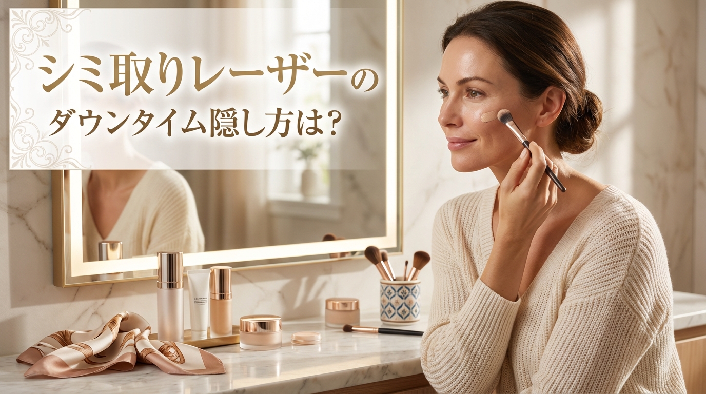 シミ取りレーザーのダウンタイム隠し方は?