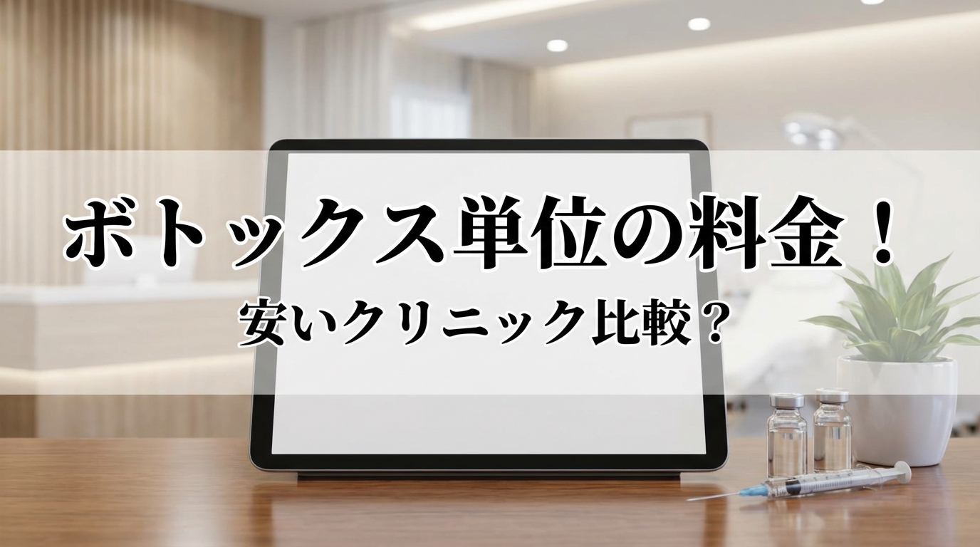 ボトックス単位の料金!安いクリニック比較?