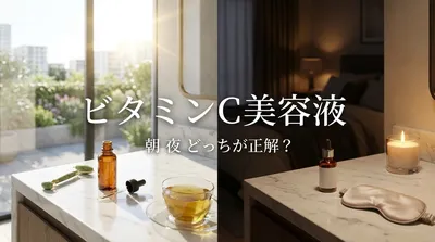 ビタミンC 美容液 朝 夜 どっちが正解？