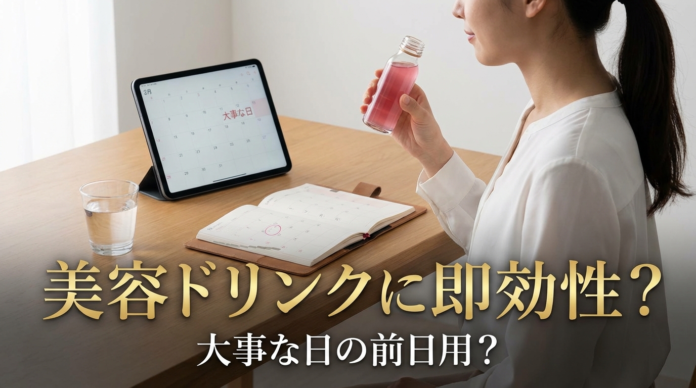 美容ドリンクに即効性？大事な日の前日用？