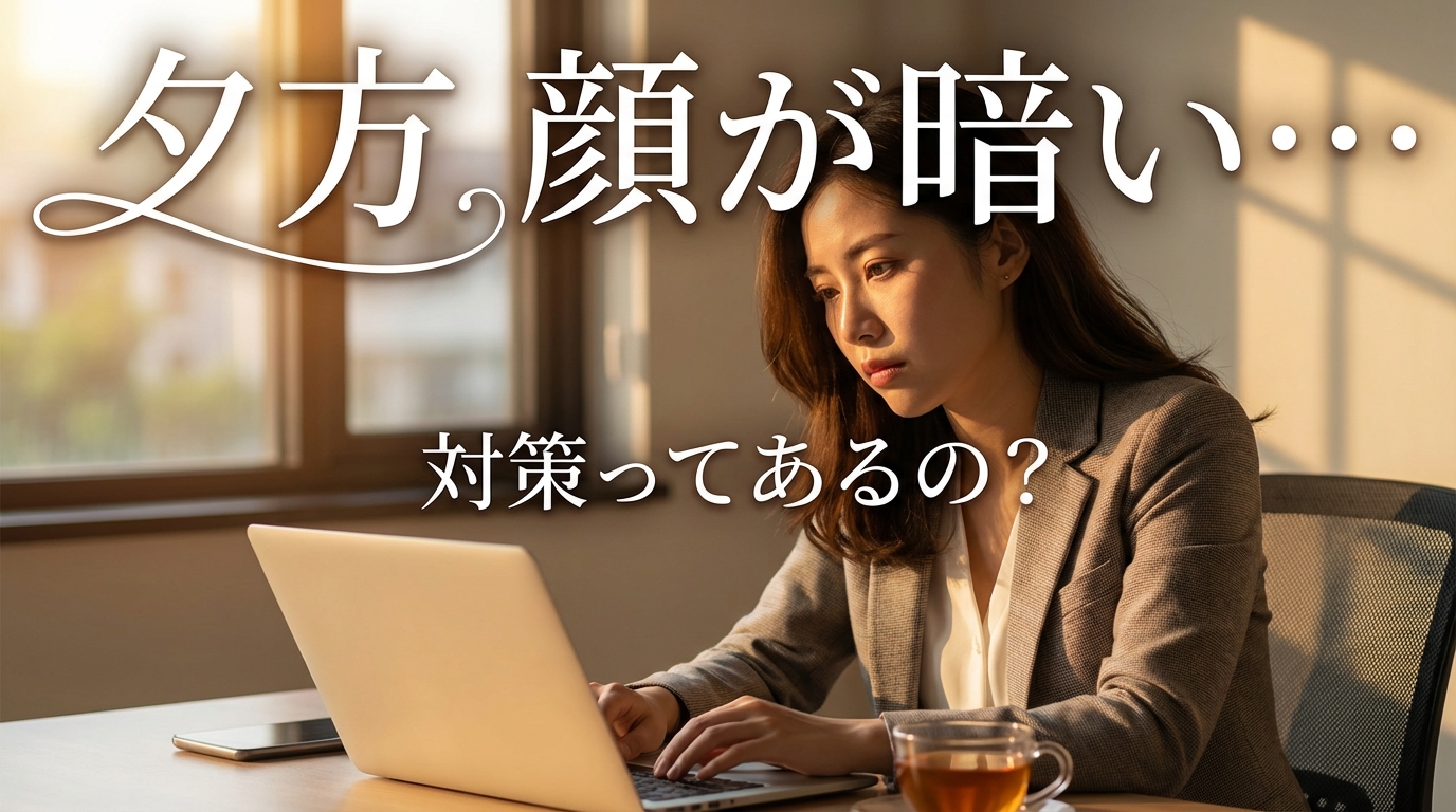 夕方 顔が暗い…対策ってあるの?