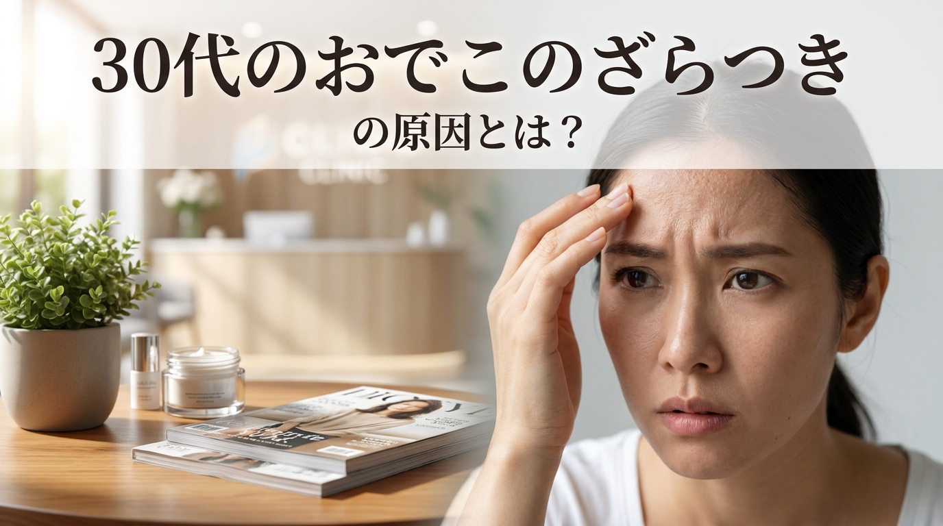 30代のおでこのざらつきの原因とは?
