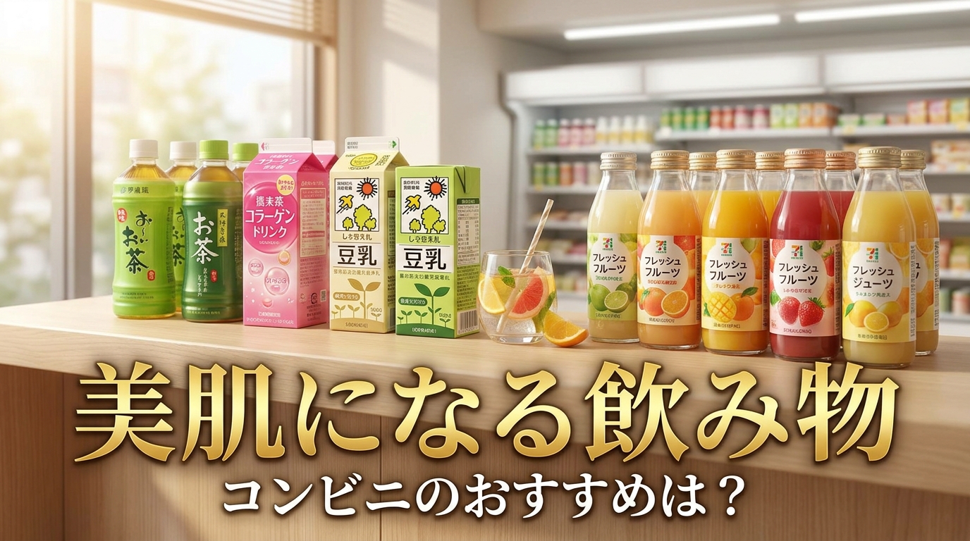 美肌になる飲み物、コンビニのおすすめは?