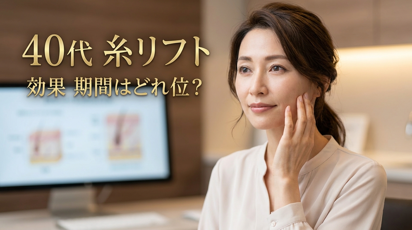 40代 糸リフト 効果 期間はどれ位?