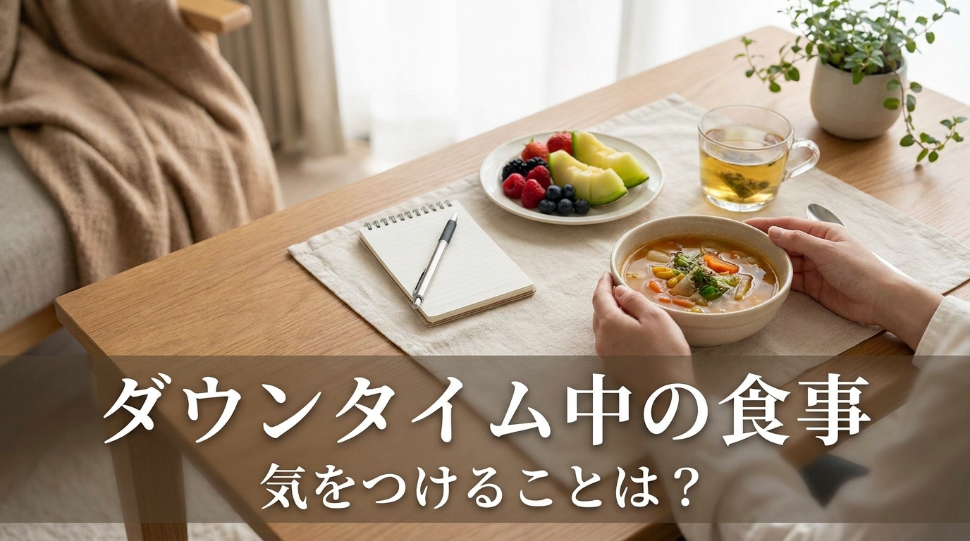 ダウンタイム中の食事で気をつけることは?