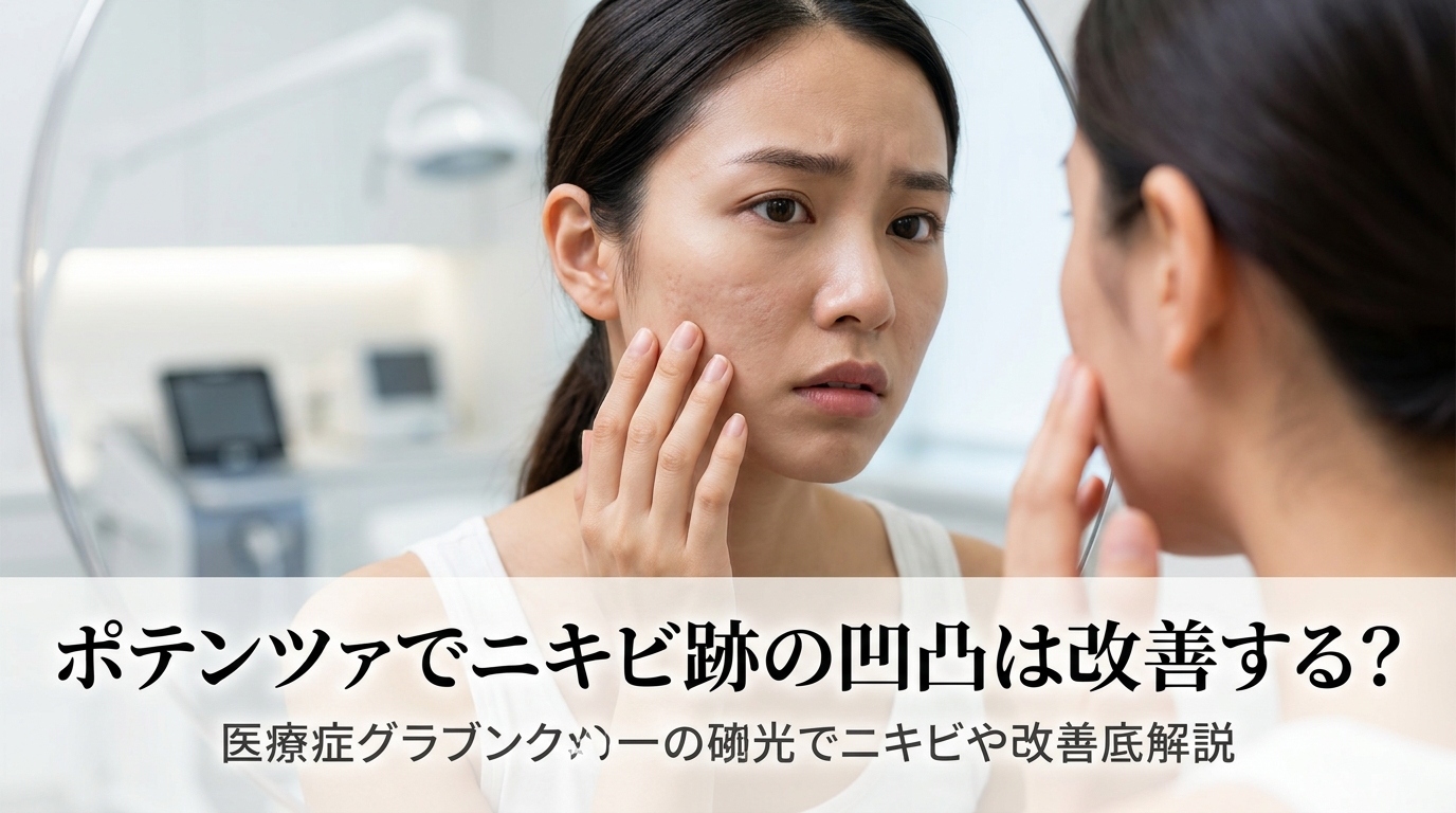 ポテンツァでニキビ跡の凹凸は改善する？