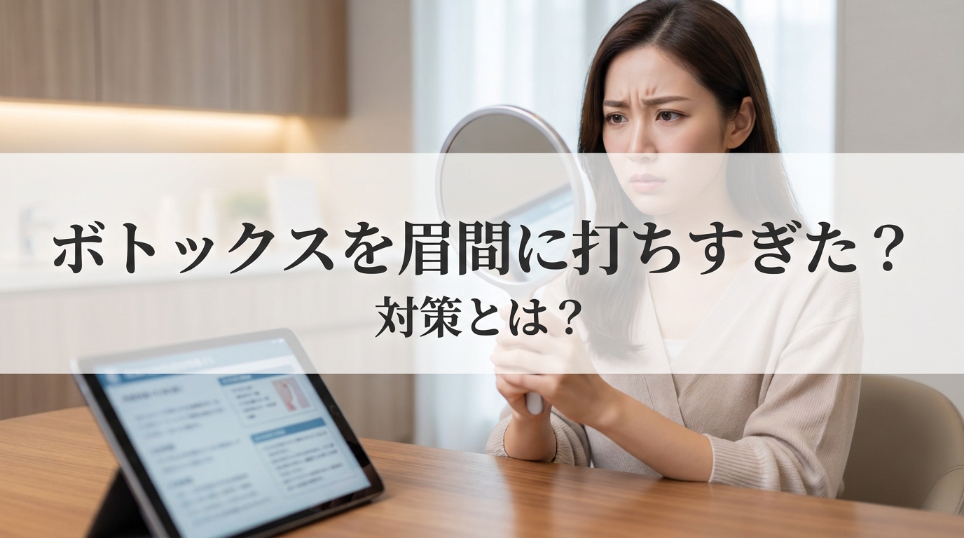 ボトックスを眉間に打ちすぎた?対策とは?