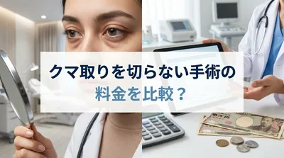 クマ取りを切らない手術の料金を比較？