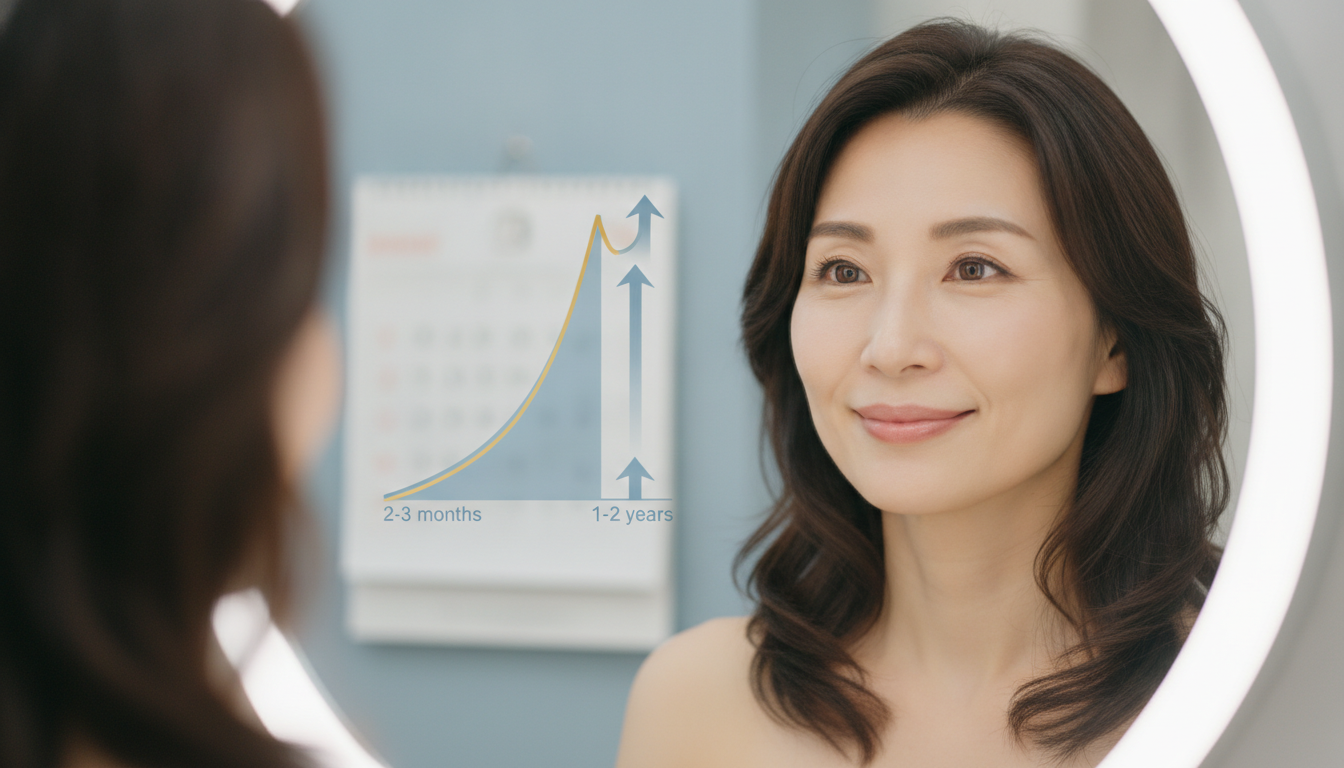 40代の糸リフトは「半年〜2年」持続!ピークは2〜3ヶ月後